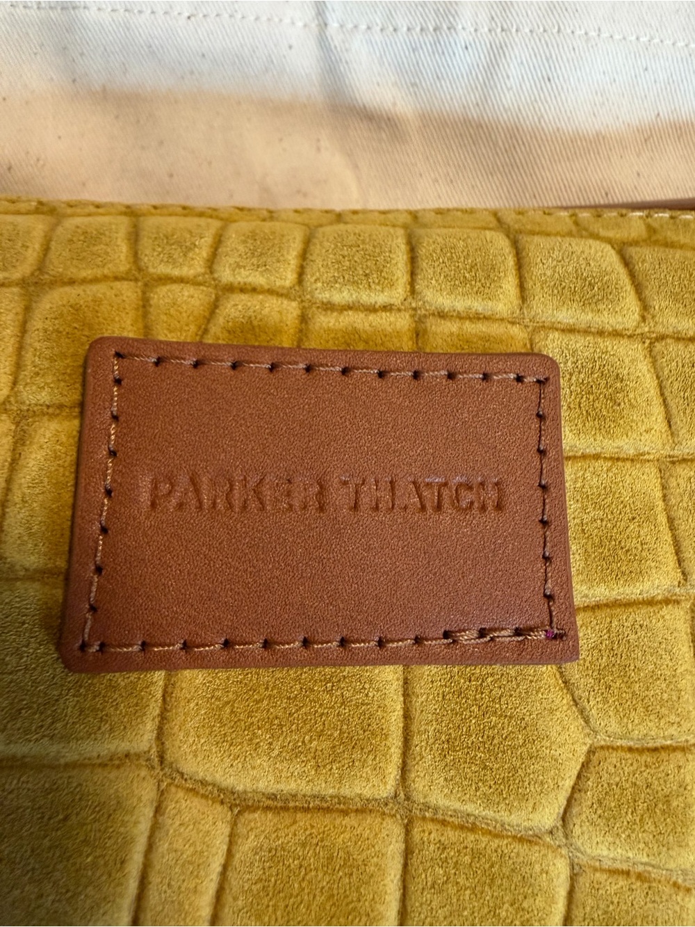 Parker Thatch: Little Buddy - Suede Saffron Croco NWT! - Picture 12 of 15